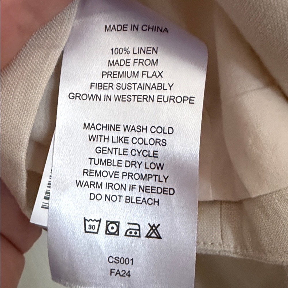 Quince Light Tan European Linen Vest - Picture 6 of 9